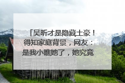 吴昕才是隐藏土豪!得知家庭背景,网友:是我小瞧她了,她究竟是什么背景?