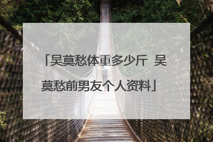 吴莫愁体重多少斤 吴莫愁前男友个人资料