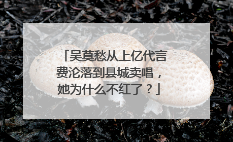 吴莫愁从上亿代言费沦落到县城卖唱，她为什么不红了？