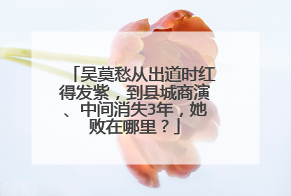 吴莫愁从出道时红得发紫，到县城商演、中间消失3年，她败在哪里？