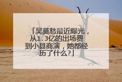 吴莫愁最近曝光,从1.3亿的出场费到小县商演,她都经历了什么?