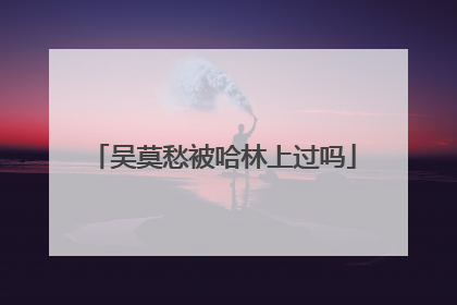 吴莫愁被哈林上过吗