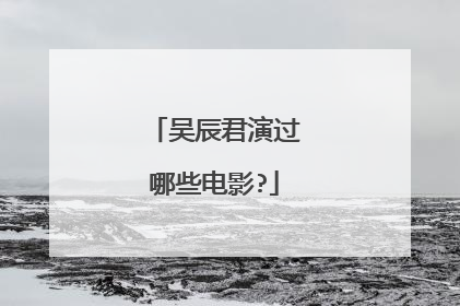 吴辰君演过哪些电影?