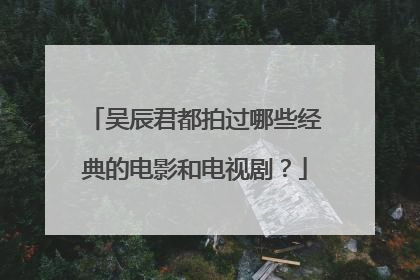 吴辰君都拍过哪些经典的电影和电视剧?