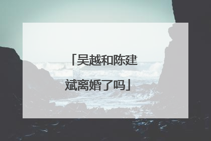 吴越和陈建斌离婚了吗