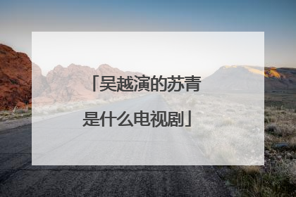 吴越演的苏青是什么电视剧