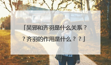 吴邪和齐羽是什么关系??齐羽的作用是什么??