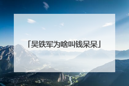 吴铁军为啥叫钱呆呆