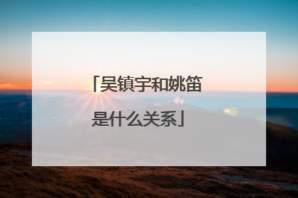 吴镇宇和姚笛是什么关系