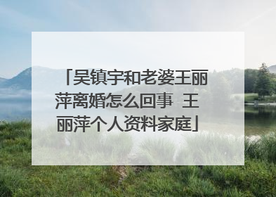 吴镇宇和老婆王丽萍离婚怎么回事 王丽萍个人资料家庭
