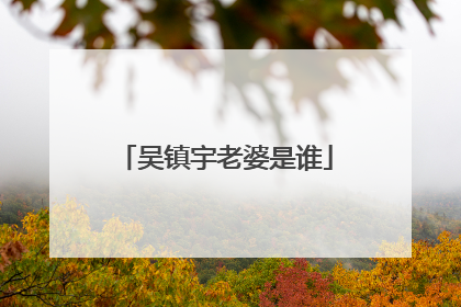 吴镇宇老婆是谁