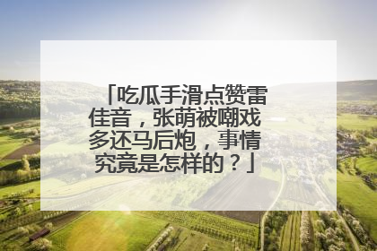 吃瓜手滑点赞雷佳音，张萌被嘲戏多还马后炮，事情究竟是怎样的？