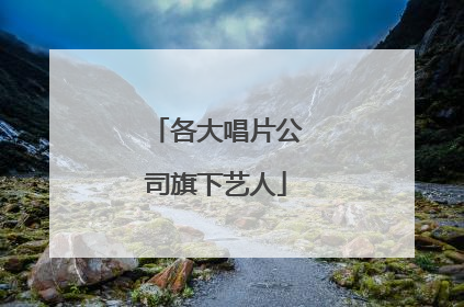 各大唱片公司旗下艺人