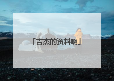 吉杰的资料啊