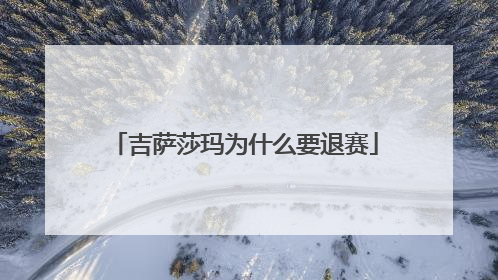 吉萨莎玛为什么要退赛