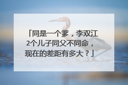 同是一个爹，李双江2个儿子同父不同命，现在的差距有多大？