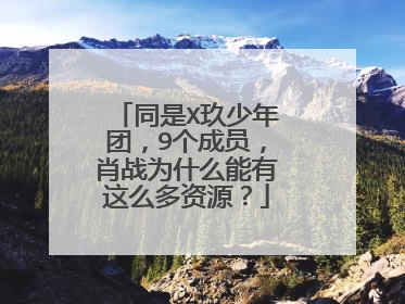 同是X玖少年团，9个成员，肖战为什么能有这么多资源？