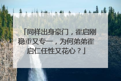 同样出身豪门，霍启刚稳重又专一，为何弟弟霍启仁任性又花心？