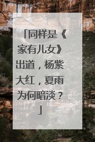 同样是《家有儿女》出道，杨紫大红，夏雨为何暗淡？