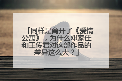 同样是离开了《爱情公寓》,为什么邓家佳和王传君对这部作品的差异这么大?
