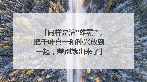 同样是演“雄霸”，把千叶真一和孙兴放到一起，差别就出来了