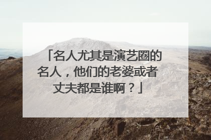 名人尤其是演艺圈的名人，他们的老婆或者丈夫都是谁啊？