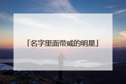 名字里面带威的明星