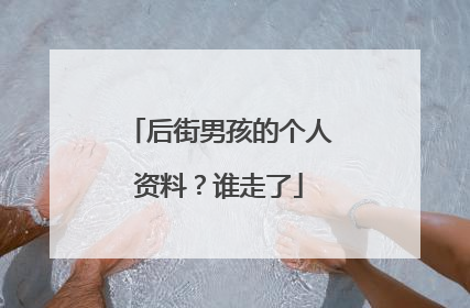 后街男孩的个人资料？谁走了