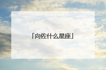 向佐什么星座