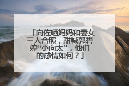 向佐晒妈妈和妻女三人合照，甜喊郭碧婷“小向太”，他们的感情如何？