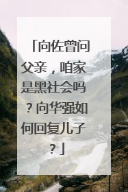 向佐曾问父亲，咱家是黑社会吗？向华强如何回复儿子？