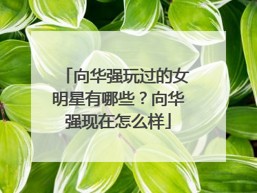 向华强玩过的女明星有哪些？向华强现在怎么样