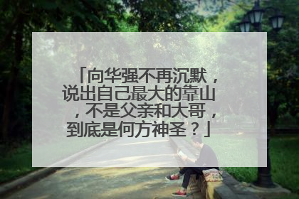 向华强不再沉默，说出自己最大的靠山，不是父亲和大哥，到底是何方神圣？