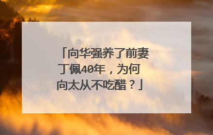 向华强养了前妻丁佩40年，为何向太从不吃醋？
