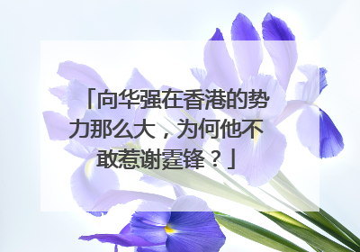 向华强在香港的势力那么大，为何他不敢惹谢霆锋？