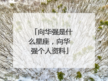 向华强是什么星座，向华强个人资料