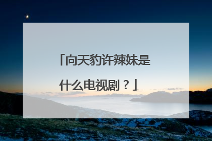 向天豹许辣妹是什么电视剧？