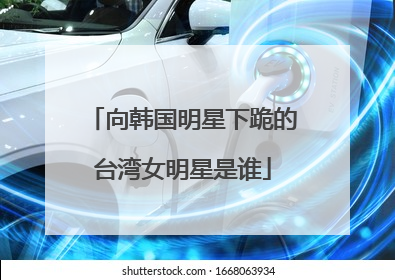 向韩国明星下跪的台湾女明星是谁