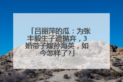吕丽萍的瓜:为张丰毅生子遭抛弃,3婚带子嫁孙海英,如今怎样了?
