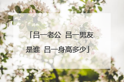 吕一老公 吕一男友是谁 吕一身高多少