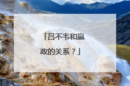 吕不韦和嬴政的关系？