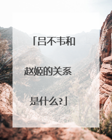 吕不韦和赵姬的关系是什么?