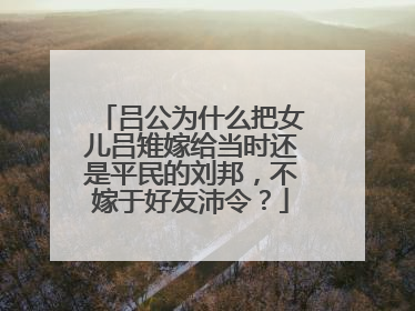 吕公为什么把女儿吕雉嫁给当时还是平民的刘邦,不嫁于好友沛令?