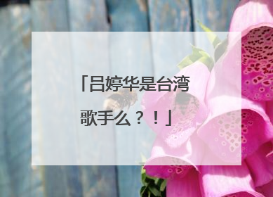 吕婷华是台湾歌手么?!