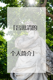 吕思清的个人简介