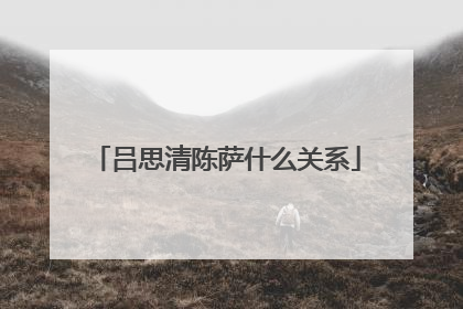 吕思清陈萨什么关系