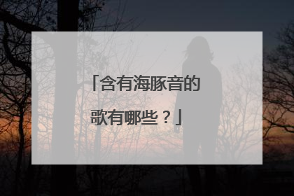 含有海豚音的歌有哪些?