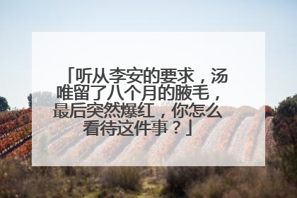 听从李安的要求,汤唯留了八个月的腋毛,最后突然爆红,你怎么看待这件事?