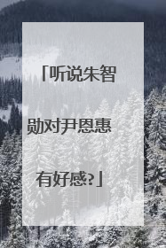 听说朱智勋对尹恩惠有好感?