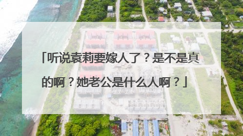 听说袁莉要嫁人了?是不是真的啊?她老公是什么人啊?